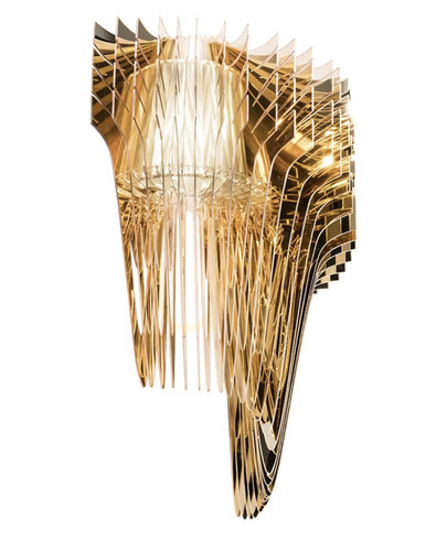 Check Slamp Aria Applique Gold wall lamp