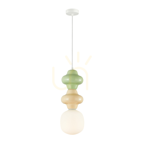 Check Pendant Light Italux Latera Yellow Glass Ceramic E14 18 cm PND-94331B-1S-MLTI
