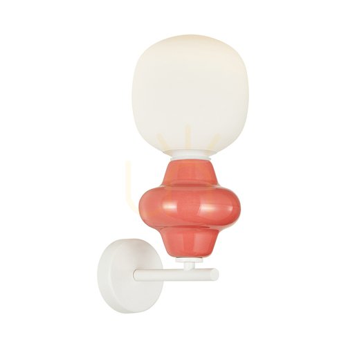 Check Wall Lamp Italux Latera Red Glass Ceramic E14 36 cm WL-94331-1S-RED