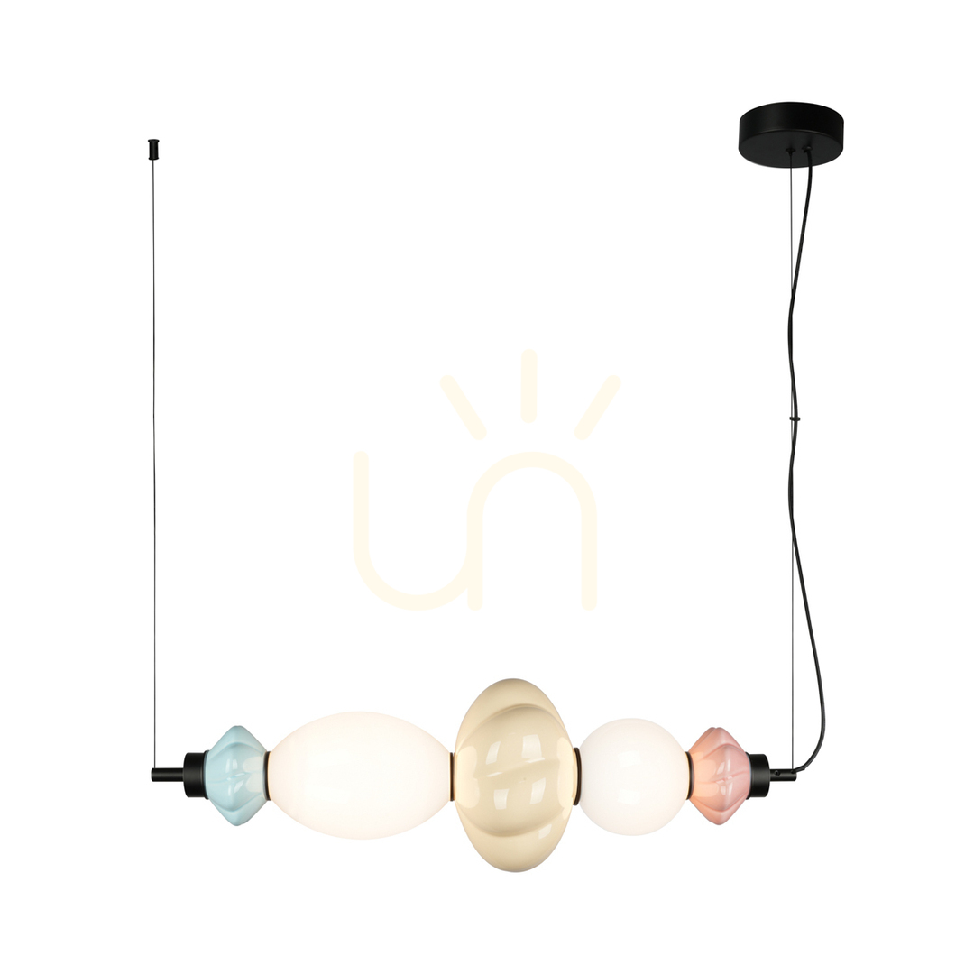 Italux Tordi LED Pendant Light Beige White Glass Ceramic 18W 3000K PND-94721-2A-MLTI