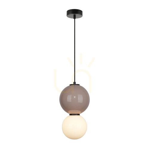 Check Italux Pieve LED Pendant Light 6W 3000K Brown and White Ø18 cm PND-95221-1M-BR
