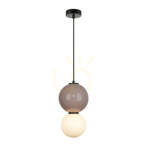 Italux Pieve LED Pendant Light 6W 3000K Brown and White Ø18 cm PND-95221-1M-BR small 0