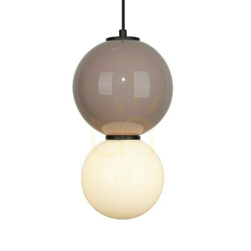 Check Italux Pieve LED Pendant Light 6W 3000K Brown and White Ø18 cm PND-95221-1M-BR