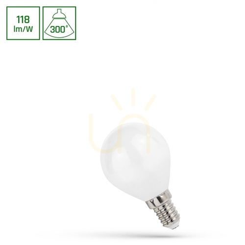 Check Led Ball E14 230 V 5.5 W Cog Nw Milky Spectrum
