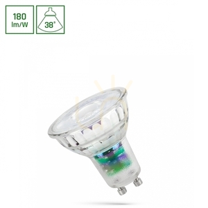 Led Gu10 230 V 2.5 W Smd A Class Ww With Glass Lens 38st Spectrum small 0