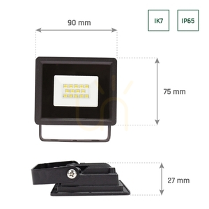 SpectrumLED NOCTIS LUX 3 LED Floodlight 10 W 6000 K IP65 Black small 6