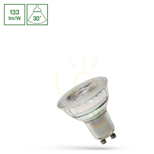 Check Led Gu10 230 V 7.5 W Smd 30st Ww With Glass Lens Spectrum Premium