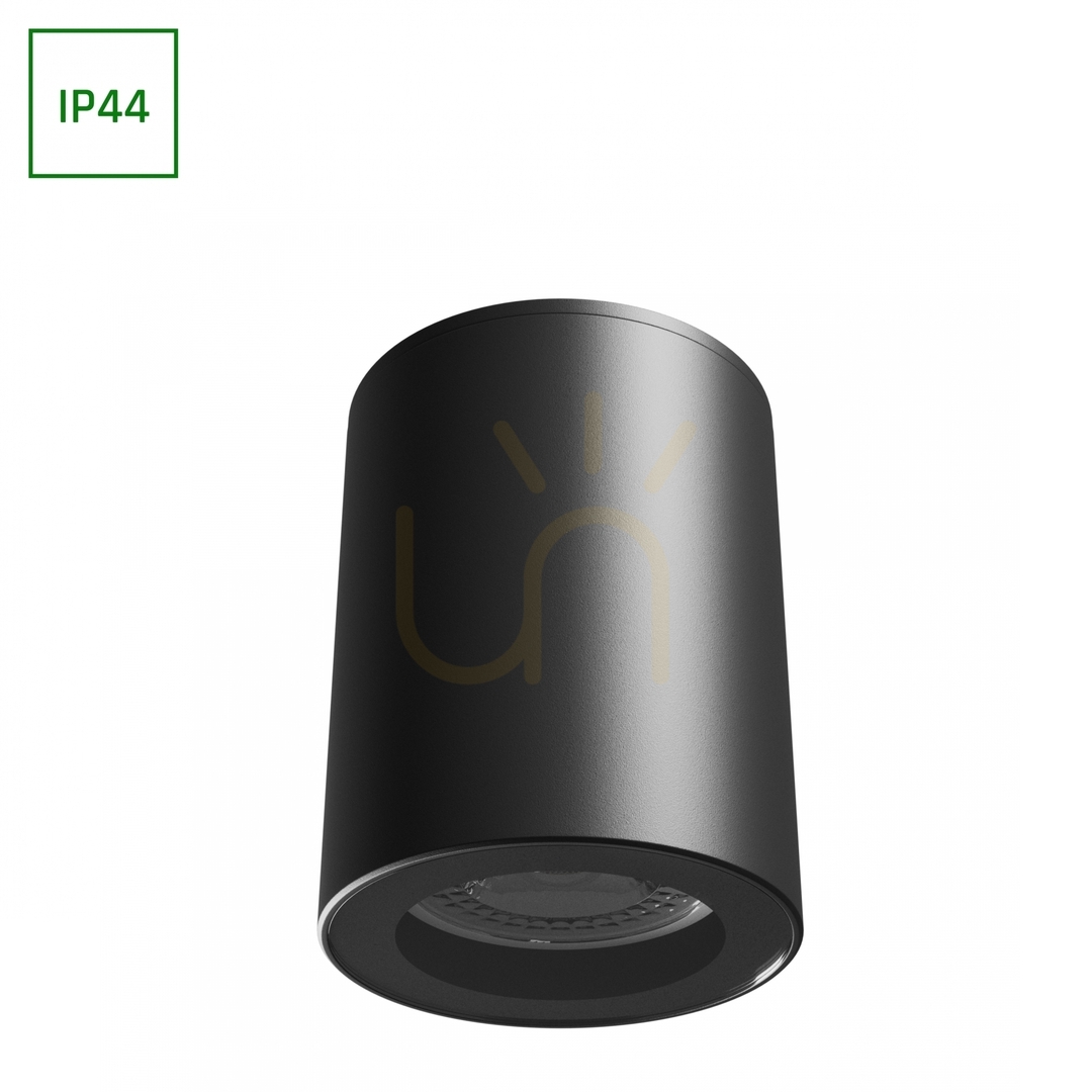 Chloe Gu10 Surface-mounted Gu10 250 V Ip44 70 X90 Mm Black Round Fixed.