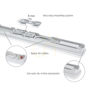 Limea Go Hermetic 600mm 25 W Cw 230 V 120st Ip65 Ik07 600x60x52mm White small 8