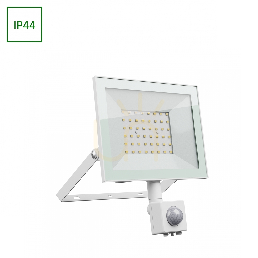 Noctis Lux 4 Floodlight 50 Ww 230 V Ip44 176x221x53mm White Pir Motion Sensor