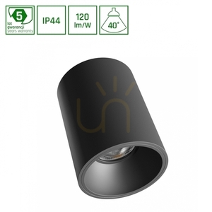Orbito Surface Mounted 10 W Nw 230 V 40 St IP44 Ugr<19 Ra90 Fi75 X100 Mm Black Round 5 Years small 0