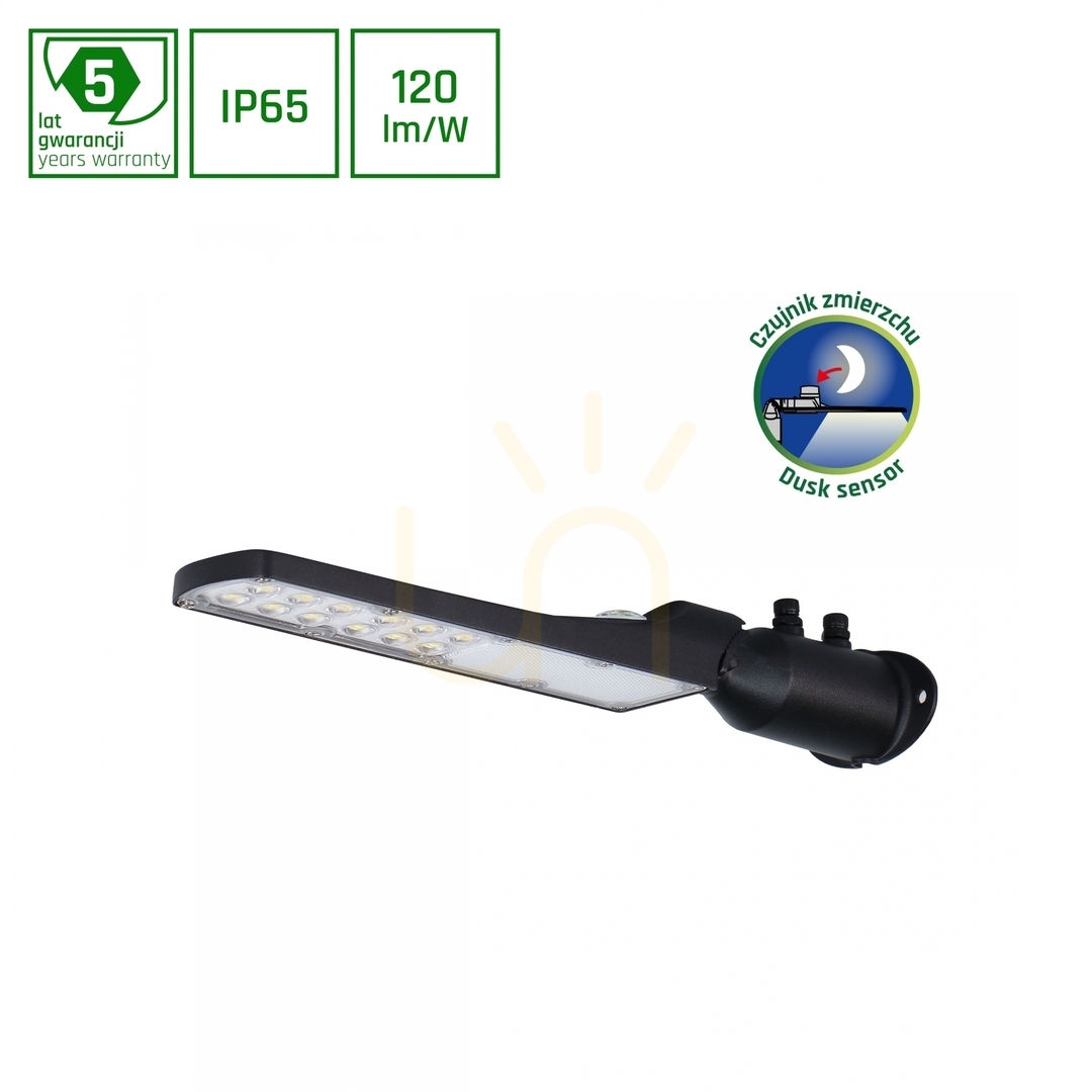 Streetos Slim 30 W Nw 230 V 140/85st Ip65 423x109x76mm Black 5 Years Warranty. Spectrum