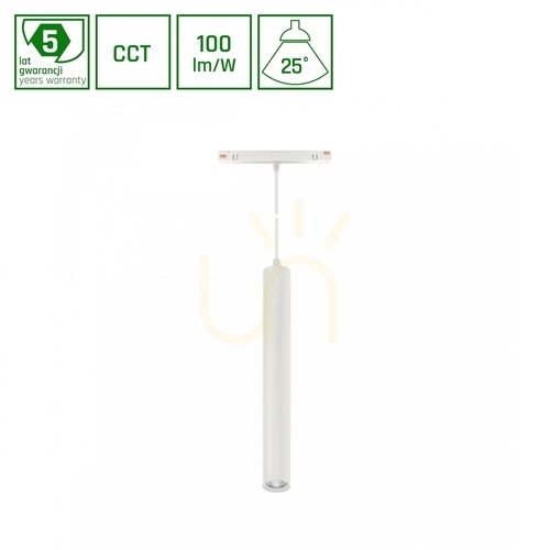 Check System Shift Cct Hangit Overhang Luminaire 40 X297 (900 Mm Cable) 12 W 25 St White Cct Switch 5 Years Warranty.