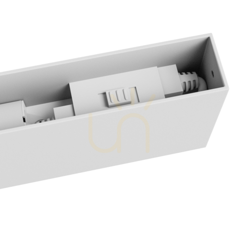 Check Grid S Surface mounted luminaire 12 W Cct 230 V 40st Ip20 222x26x60mm White 5 Years Gw. Spectrum