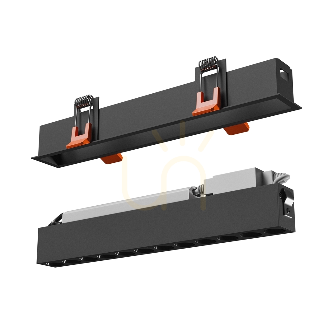 View Grid S Flush mounted luminaire 12 W Cct 230 V 40st Ip20 230x34x61mm Black 5 Years Gw. Spectrum Grid S Flush mounted luminaire 12 W Cct 230 V 40st Ip20 230x34x61mm Black 5 Years Gw. Spectrum