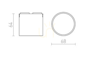 Downlight for VEGA/WAVE system black 24V - 6W - 110° CCT - TUYA SMART small 8