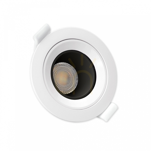 Check Fiale Core Deep Gu10 Ip20 Eyepiece Fi86 X34 Mm White Center Black Round Movable