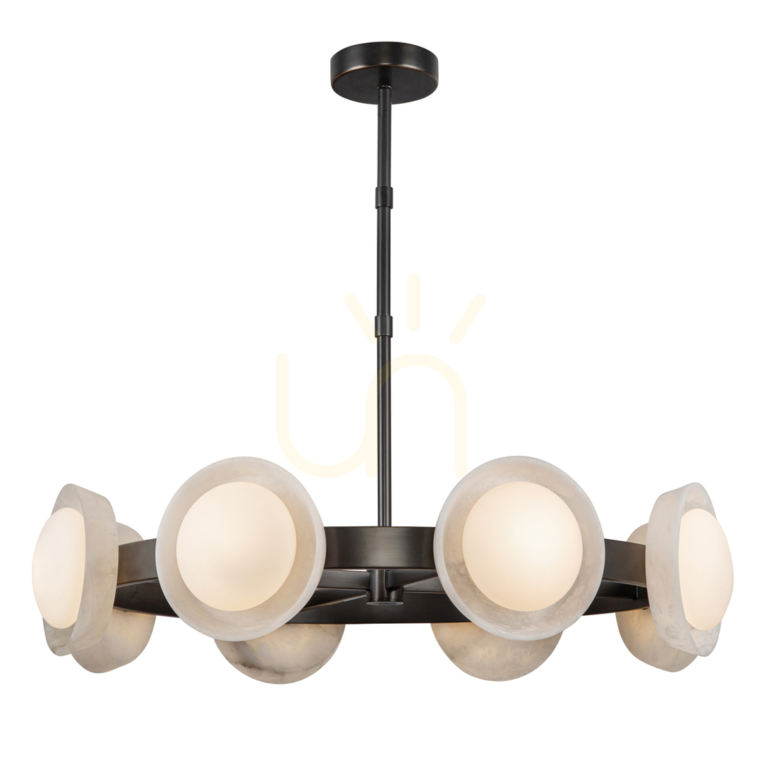 LED chandelier ALONSO - Urban brown QUINTIESSE