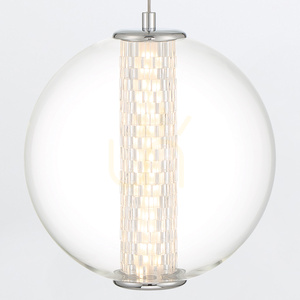 ATOMO pendant lamp - 1 light source - Polished chrome QUINTIESSE small 6