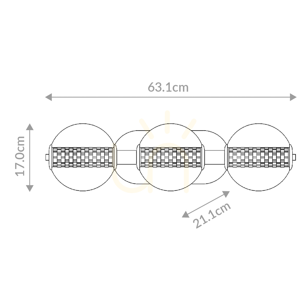 Preview Wall lamp ATOMO - 3 light sources - Polished chrome QUINTIESSE Wall lamp ATOMO - 3 light sources - Polished chrome QUINTIESSE