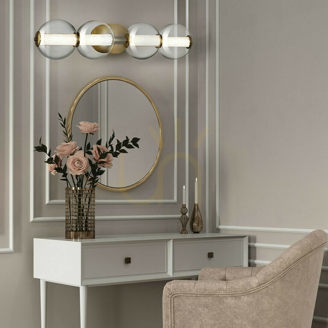 Preview Wall lamp ATOMO - 4 light sources - Brushed gold QUINTIESSE Wall lamp ATOMO - 4 light sources - Brushed gold QUINTIESSE