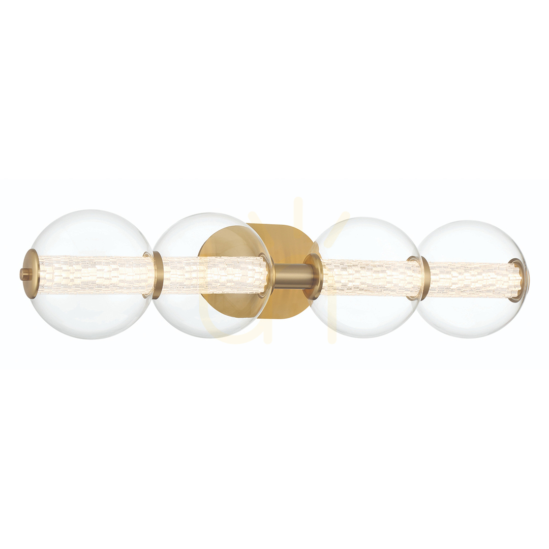 Wall lamp ATOMO - 4 light sources - Brushed gold QUINTIESSE
