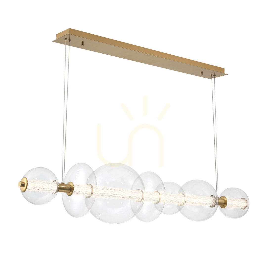 ATOMO island lamp - 7 light sources - Brushed gold QUINTIESSE