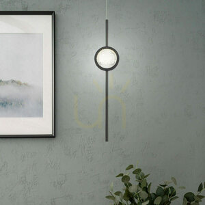 BARLETTA pendant lamp - 1 light source - Matte black QUINTIESSE small 6