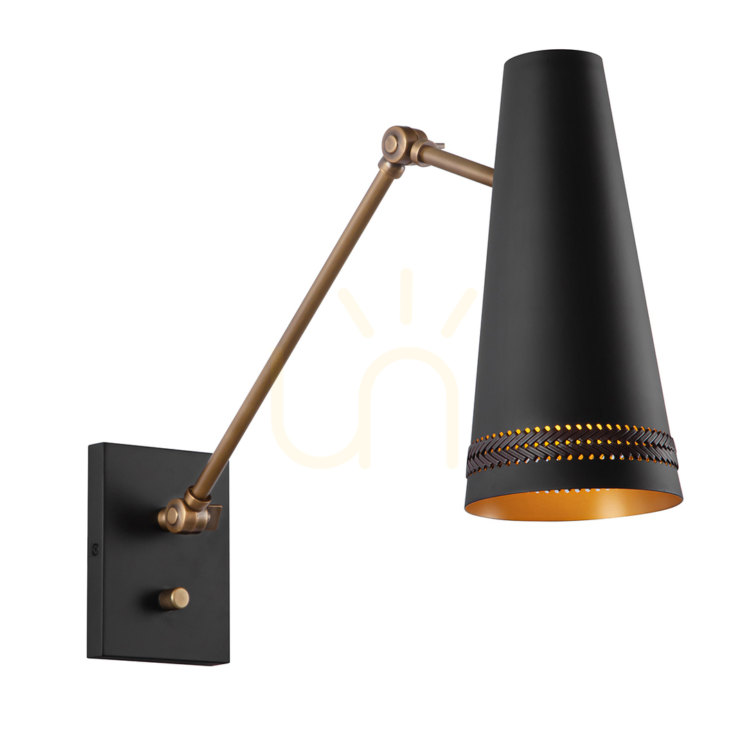 BRICKELL wall lamp - 1 light source - Matte black QUINTIESSE