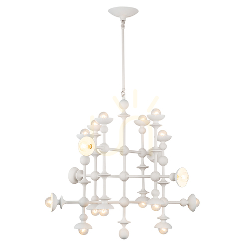Check CADENCE chandelier - 18 light sources - Antique white QUINTIESSE