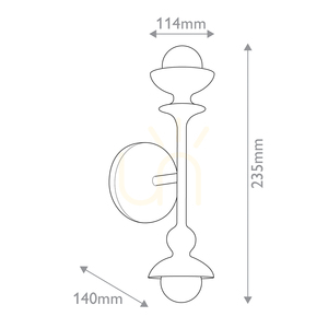 CADENCE wall lamp - 2 light sources - Antique white QUINTIESSE small 2