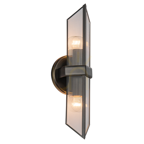 Check CAIRO wall lamp - 2 light sources - Urban brown QUINTIESSE