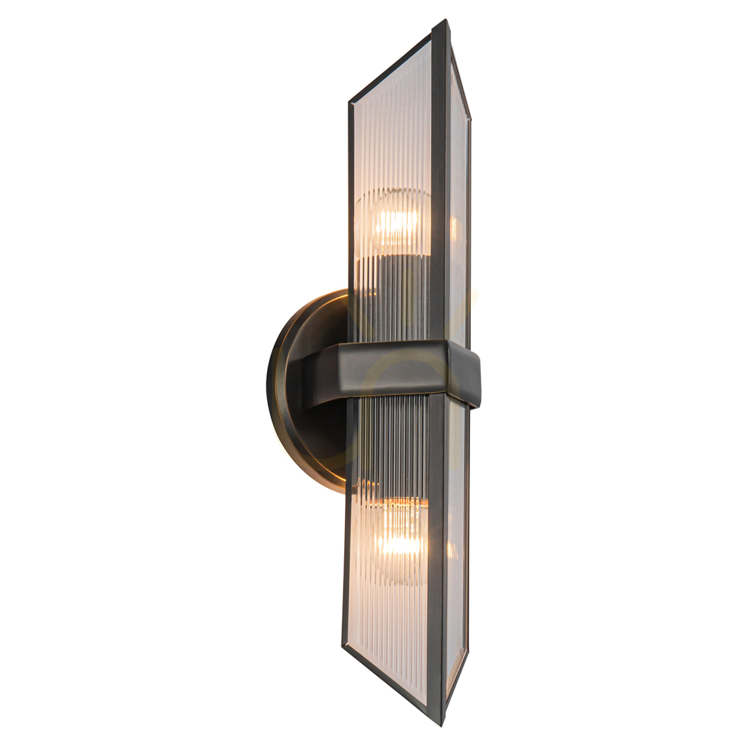 CAIRO wall lamp - 2 light sources - Urban brown QUINTIESSE