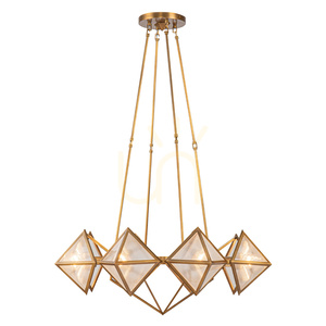CAIRO chandelier - 8 light sources - Vintage brass QUINTIESSE small 1