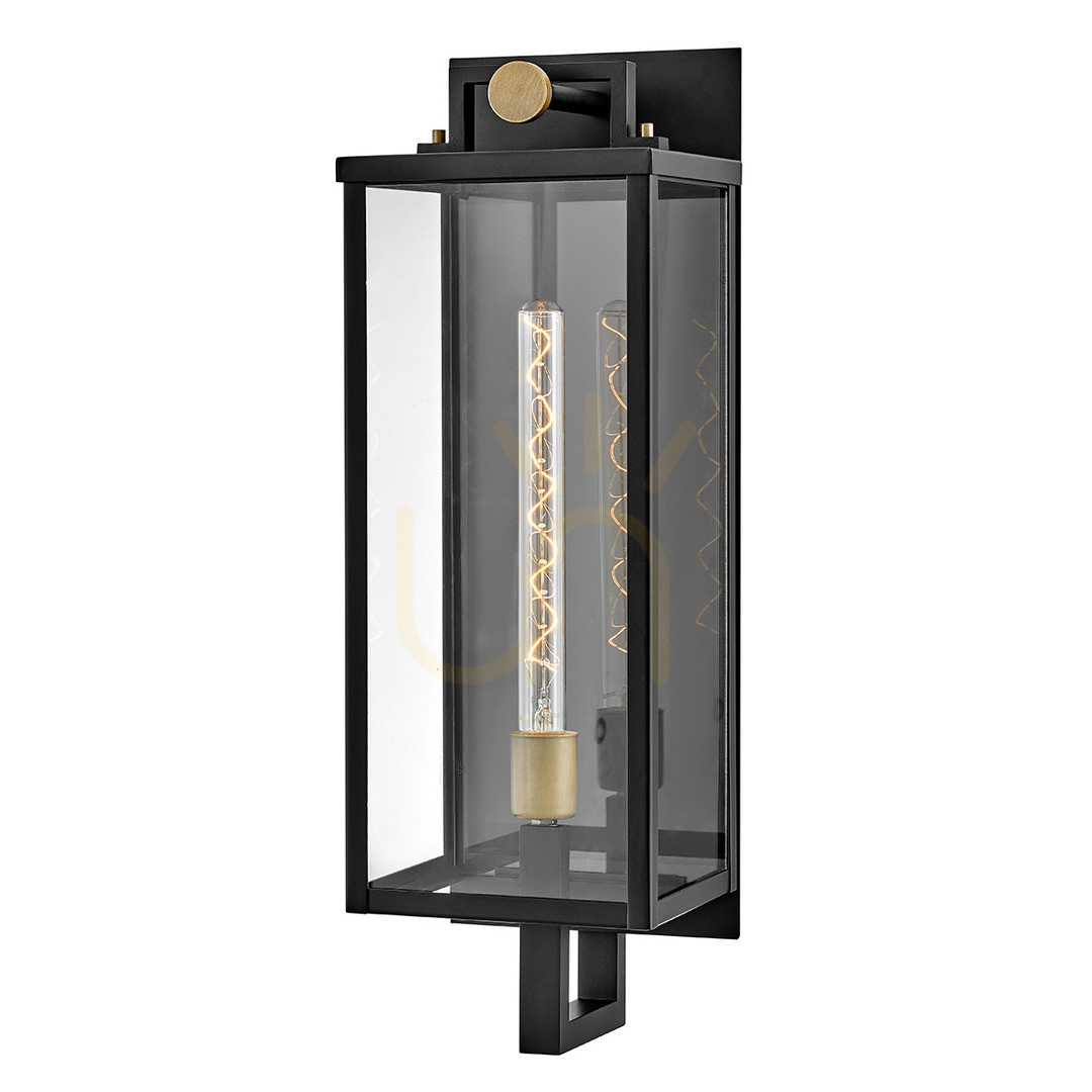 CATALINA large wall lantern - 1 light source - Black, oxidized bronze QUINTIESSE