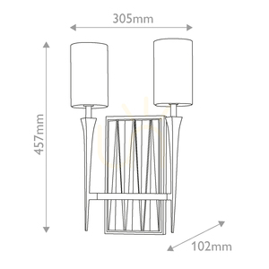CREST wall lamp - 2 light sources - Matte black QUINTIESSE 2 CREST wall lamp - 2 light sources - Matte black QUINTIESSE small 2
