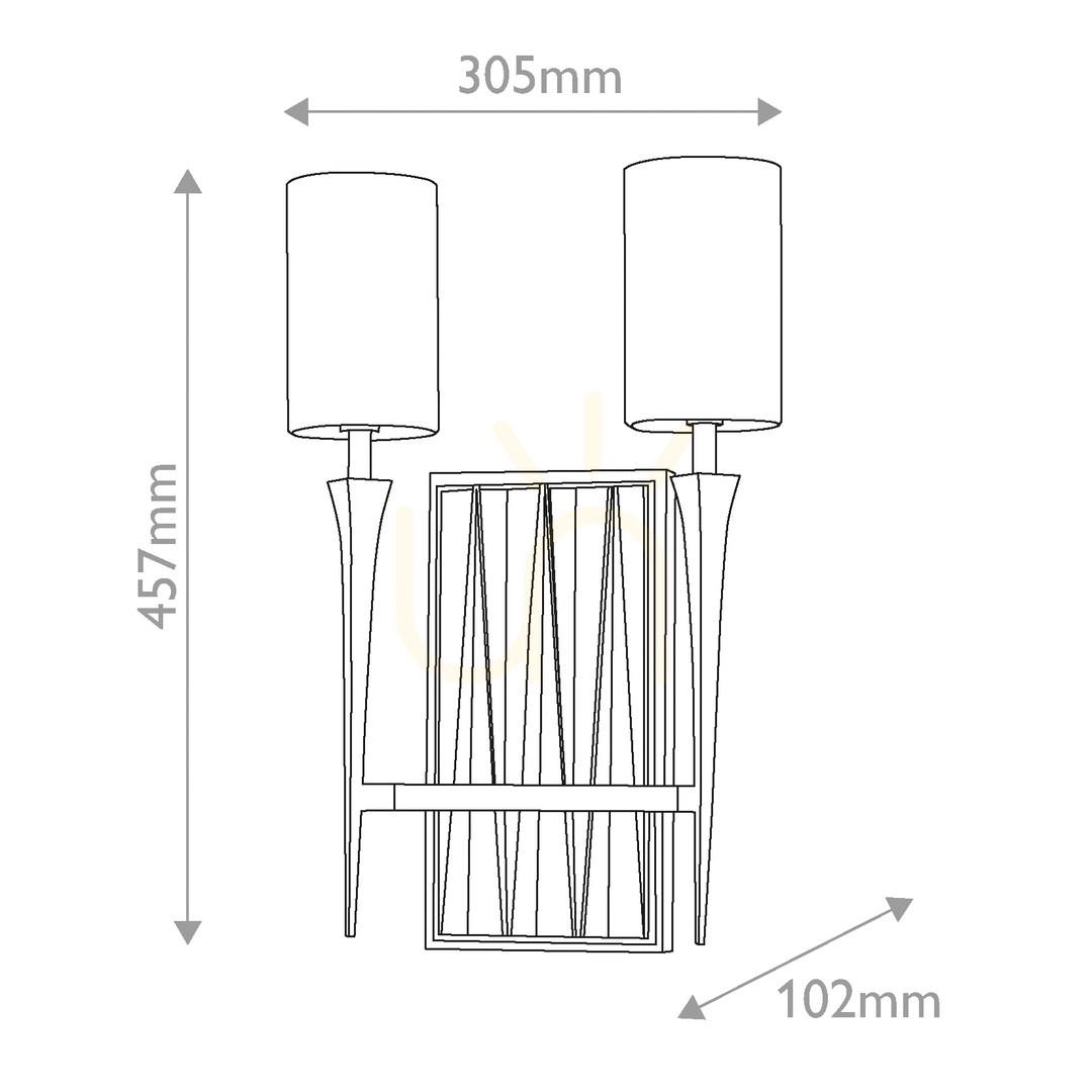 Preview CREST wall lamp - 2 light sources - Petal gold QUINTIESSE CREST wall lamp - 2 light sources - Petal gold QUINTIESSE