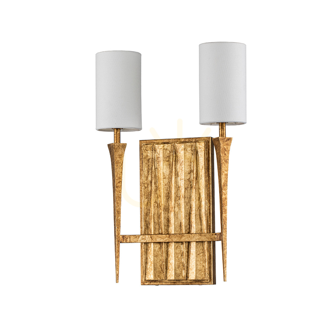 View CREST wall lamp - 2 light sources - Petal gold QUINTIESSE CREST wall lamp - 2 light sources - Petal gold QUINTIESSE