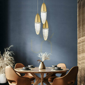 ECROU pendant lamp - Brushed gold QUINTIESSE 6 ECROU pendant lamp - Brushed gold QUINTIESSE small 6