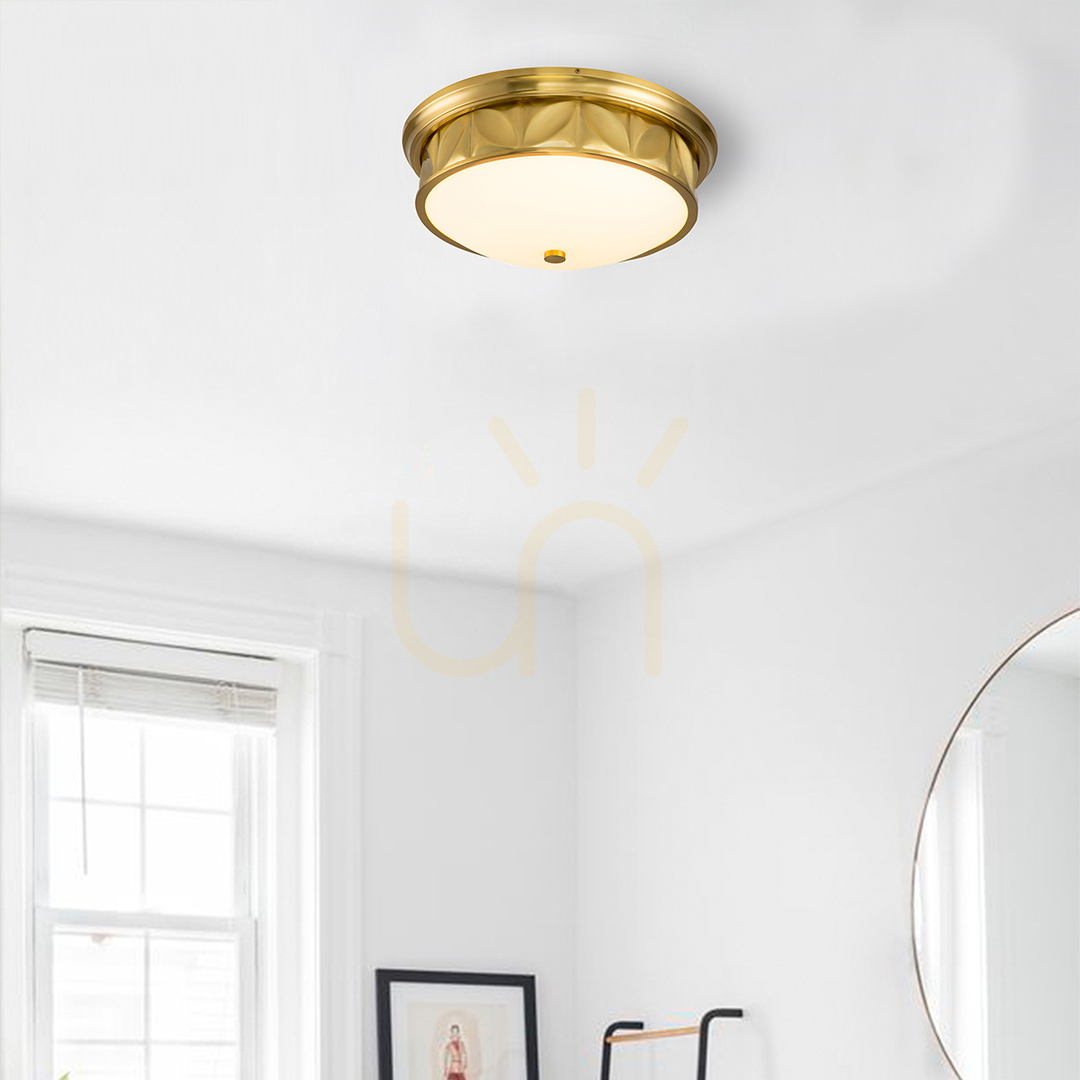 Check Plafond EPSILON - 3 light sources - Aged brass QUINTIESSE Plafond EPSILON - 3 light sources - Aged brass QUINTIESSE