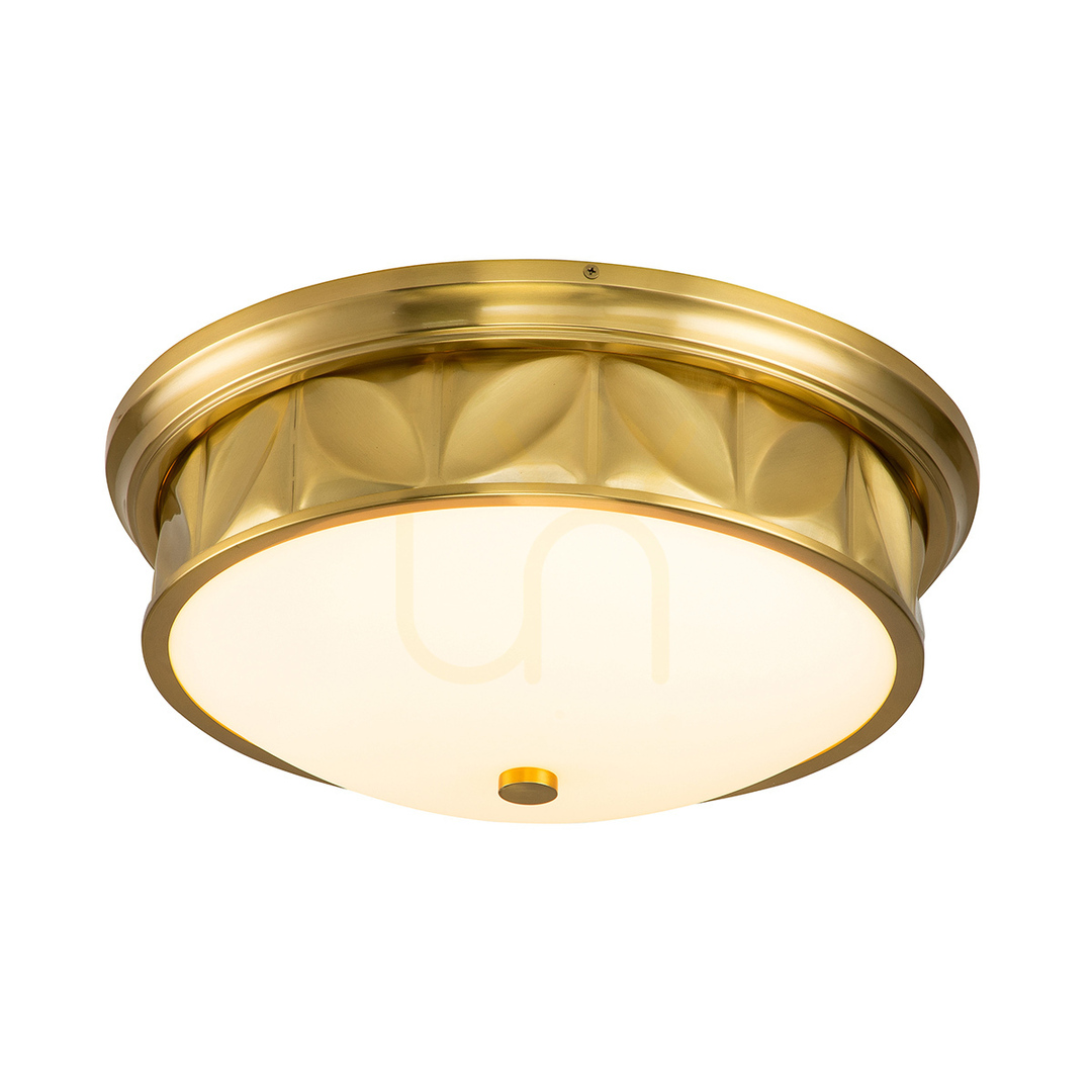 Plafond EPSILON - 3 light sources - Aged brass QUINTIESSE