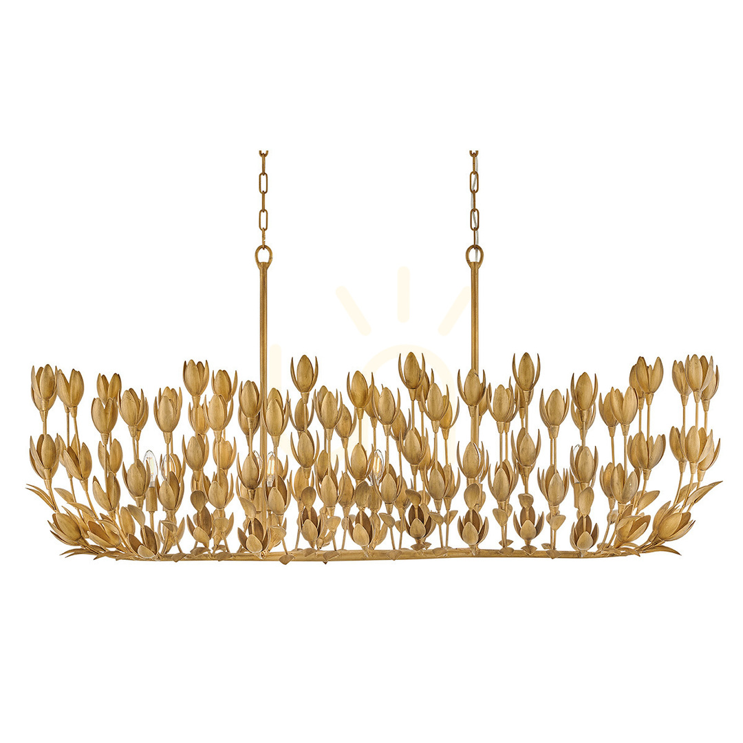 View FLORA island lamp - 10 light sources - Oxidized gold QUINTIESSE FLORA island lamp - 10 light sources - Oxidized gold QUINTIESSE