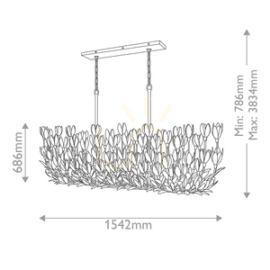FLORA island lamp - 10 light sources - Oxidized gold QUINTIESSE 2 FLORA island lamp - 10 light sources - Oxidized gold QUINTIESSE small 2