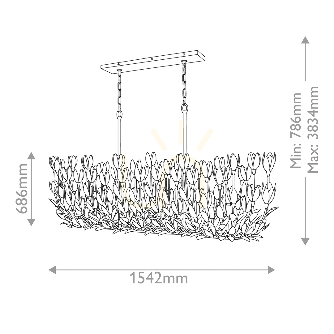 Preview FLORA island lamp - 10 light sources - Oxidized gold QUINTIESSE FLORA island lamp - 10 light sources - Oxidized gold QUINTIESSE
