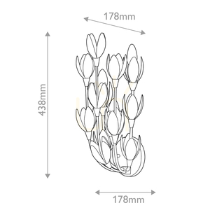 FLORA wall lamp - 3 light sources - QUINTIESSE structural plaster small 2