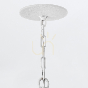 Quintiesse Flora 6 × E14 chandelier, white textured plaster finish small 6