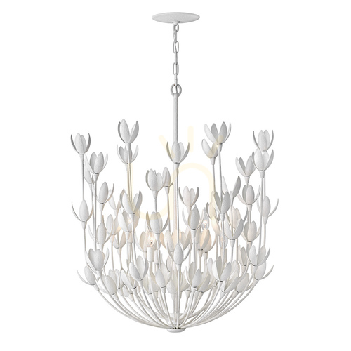 Check FLORA chandelier - 6 light sources - QUINTIESSE structural plaster