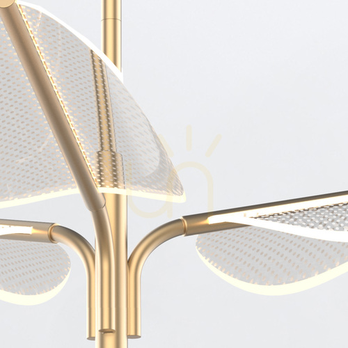 Check FLORIANA large LED pendant lamp - Natural brass QUINTIESSE