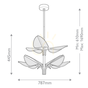 FLORIANA large LED pendant lamp - Natural brass QUINTIESSE 2 FLORIANA large LED pendant lamp - Natural brass QUINTIESSE small 2