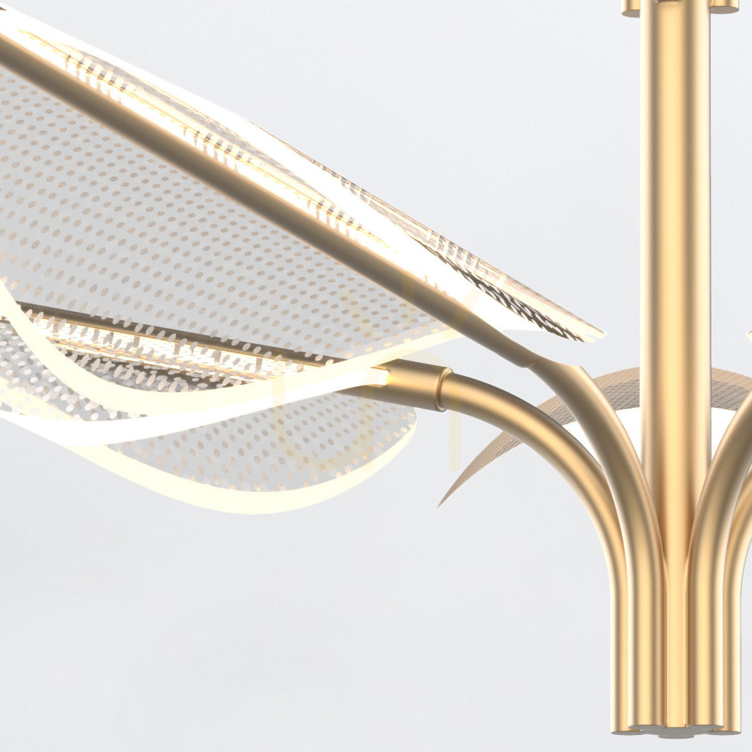 Show FLORIANA large LED pendant lamp - Natural brass QUINTIESSE FLORIANA large LED pendant lamp - Natural brass QUINTIESSE